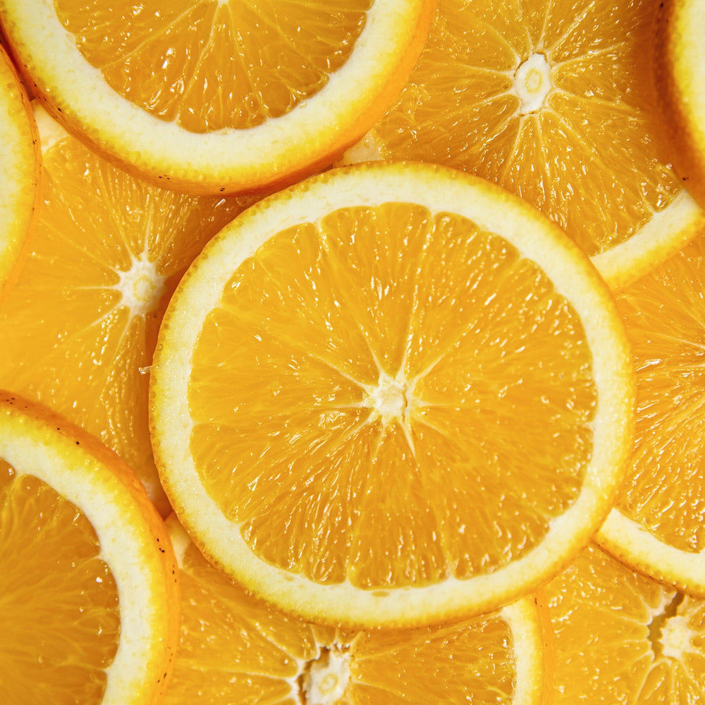 Orange slices for sunshine citrus iced green tea
