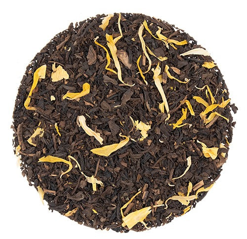 Decaf black tea with sunflower and calendula petals