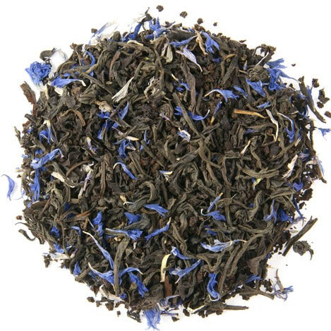 Loose leaf Double Bergamot Earl Grey tea with cornflower petals