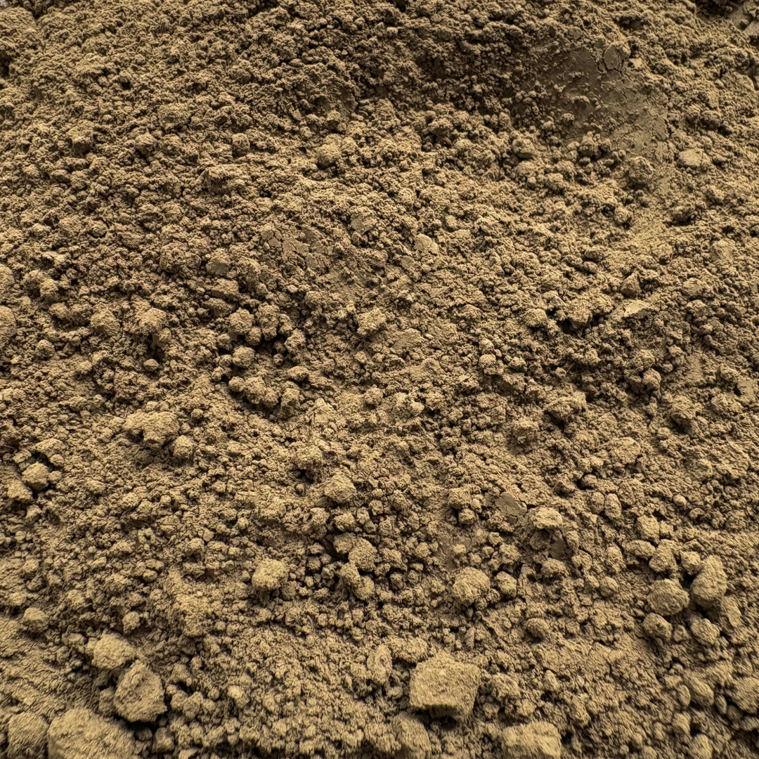 Close-up of Hojicha powder.