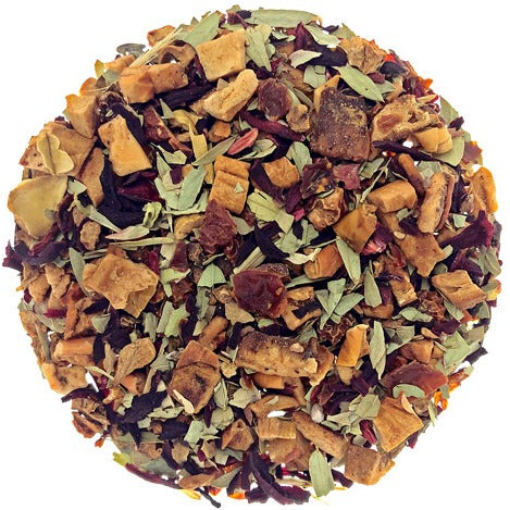 Loose leaf colon cleanse tea with senna and hibiscus