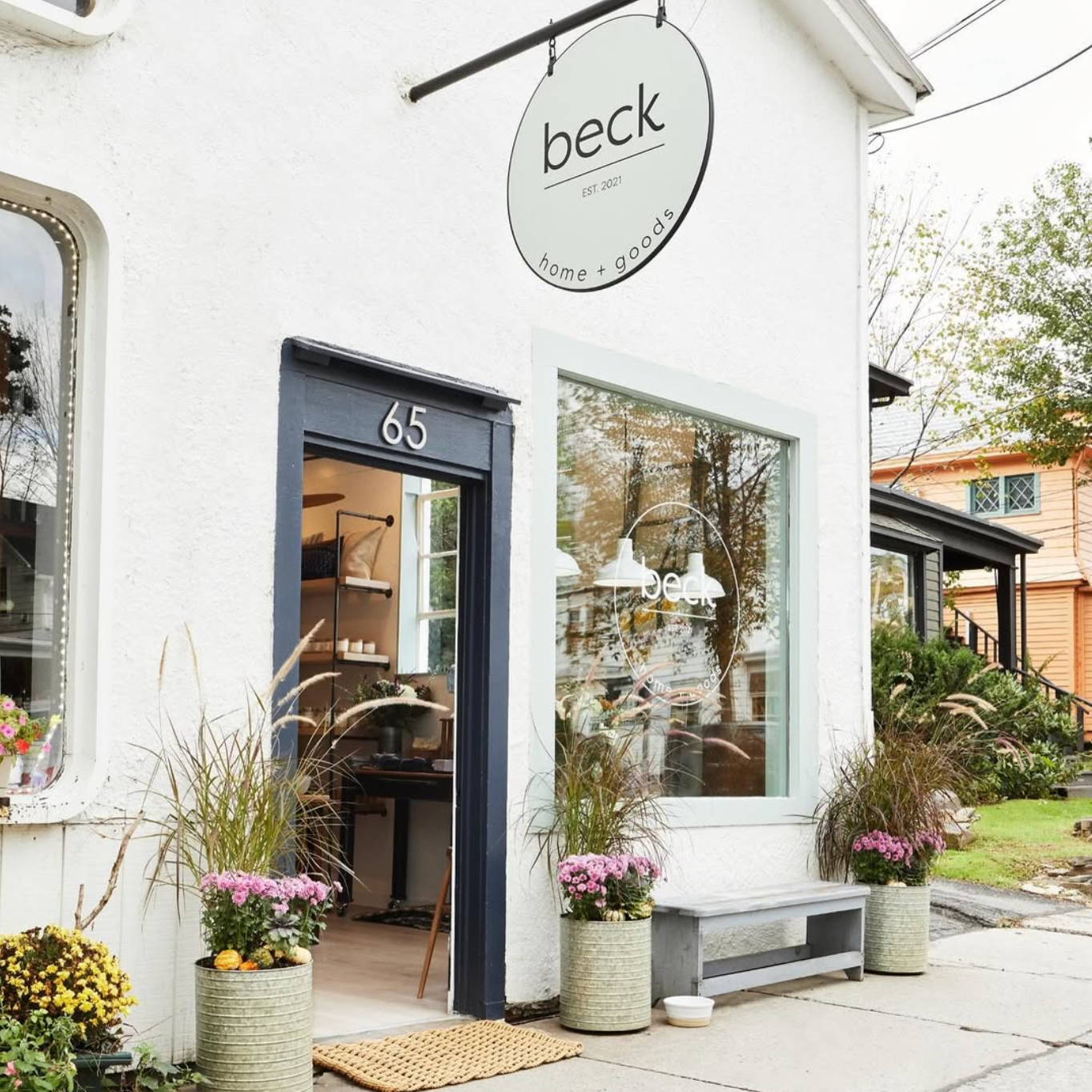 Beck Home & Goods store front in Woodstock, NY.
