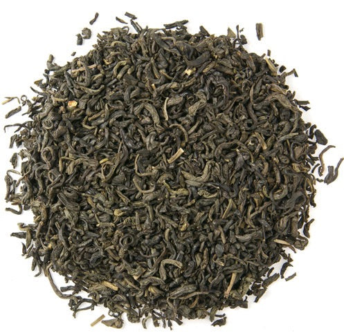 Teadaytea Midnight Jasmine premium organic loose-leaf green tea blend featuring high-quality green tea leaves mixed with delicate dried white jasmine petals.